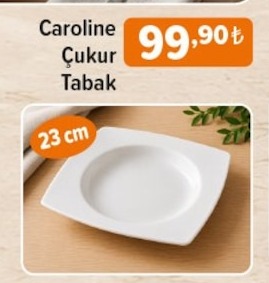 Caroline Çukur Tabak