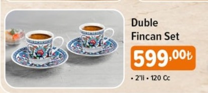 Dubl Fincan Set 2'Li 120 Cc