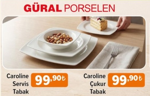 Gural Porselen Caroline Servis Tabak