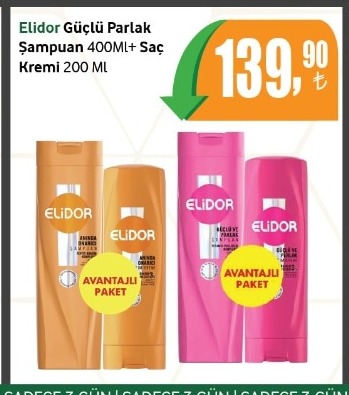 Elidor Güçlü Parlak Şampuan 400Ml+ Saç Kremi 200 Ml