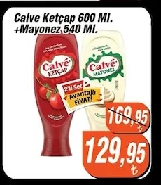 Calve Ketçap 600 Ml + Mayonez 540 Ml