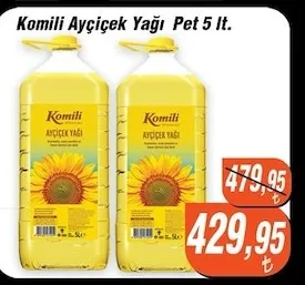 Komili Ayçiçek Yağı Pet 5 Lt