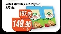 Sütaş Dilimli Tost Peyniri 350 Gr.