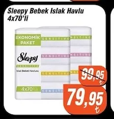 Sleepy Bebek Islak Havlu 4X70'Li