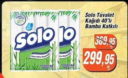 Solo Tuvalet Kağıdı 40'Lı Bambu Katkılı
