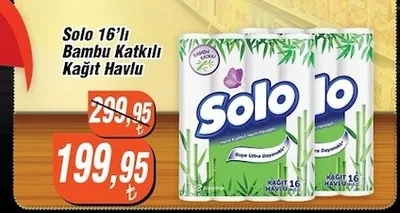 Solo 16'Lı Bambu Katkılı Kağıt Havlu