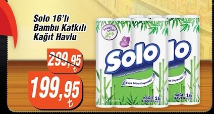 Solo 16'Lı Bambu Katkılı Kağıt Havlu