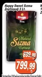 Happy Sweet Sızma Zeytinyağı 3 Lt