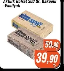 Aktürk Gofret 300 Gr. Kakaolu Vanilyalı