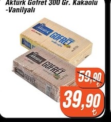 Aktürk Gofret 300 Gr. Kakaolu Vanilyalı