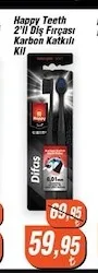 Happy Teeth 2'Li Diş Fırçası Karbon Katkılı Kit