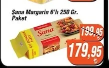 Sana Margarin 6'Lı 250 Gr. Paket