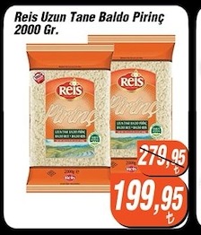 Reis Uzun Tane Baldo Pirinç 2000 Gr.