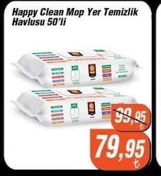 Happy Clean Mop Yer Temizlik Havlusu 50'Li