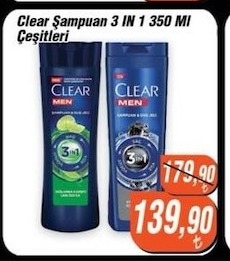 Clear Şampuan 3 In 1 350 Ml Çeşitleri