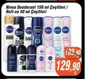 Nivea Deodorant 150 Ml Çeşitleri/ Roll-On 50 Ml Çeşitleri