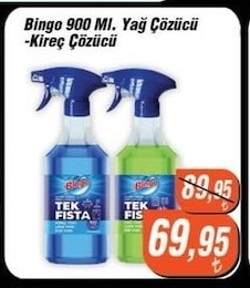 Bingo 900 Ml. Yağ Çözücü Kireç Çözücü