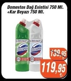 Domestos Dağ Esintisi 750 Ml. + Kar Beyazı 750 Ml.