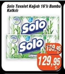 Solo Tuvalet Kağıdı 16'Lı Bambu Katkılı