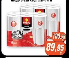 Happy Clean Kağıt Havlu 6'Lı