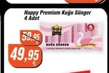 Happy Premium Kuğu Sünger 4 Adet