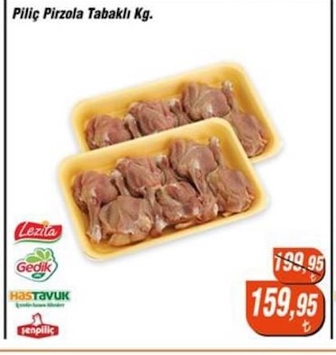 Piliç Pirzola Tabaklı Kg