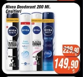 Nivea Deodorant 200 Ml. Çeşitleri