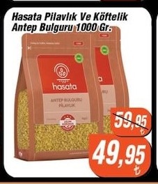 Hasata Pilavlık Ve Köftelik Antep Bulguru 1000 Gr.