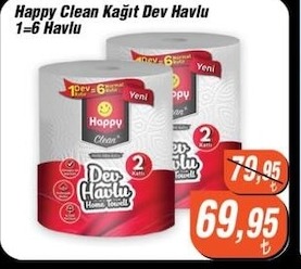 Happy Clean Kağıt Dev Havlu 1=6 Havlu