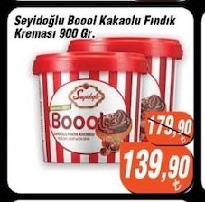 Seyidoğlu Boooll Kakaolu Findik Kremasi 900 Gr.