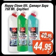 Happy Clean Ult. Çamaşir Suyu 750 Ml. Çeşitleri