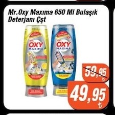 Mr.Oxy Maxima 650 Ml Bulaşik Deterjani Çst