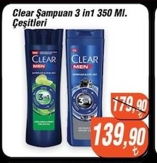 Clear Şampuan 3 In1 350 Ml. Çeşitleri