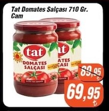 Tat Domates Salçası 710 Gr. Cam