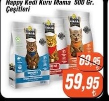 Happy Kedi Kuru Mama 500 Gr. Çeşitleri