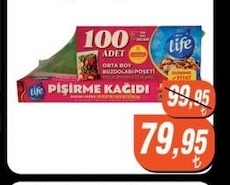 Life Buzdolabı Poşeti Orta Boy 100 Adet