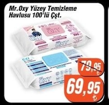 Mr.Oxy Yüzey Temizleme Havlusu 100'Lü Çift