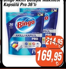 Bingo Akıllı Bulaşık Makinesi Kapsülü Pro 36'Lı