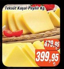 Tek Süt Kaşar Peynir Kg.
