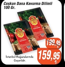 Coşkun Dana Kavurma Dilimli 100 Gr.