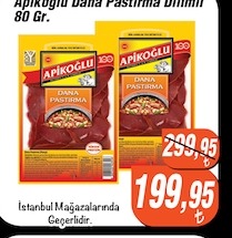 Apikoğlu Dana Pastırma Dilim 80 Gr