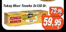 Tukaş Mısır Teneke 3X150 Gr