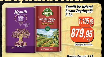 Komili Ve Kristal Sızma Zeytinyağı 3 Lt