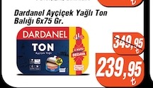 Dardanel Ayçiçek Yağlı Ton Balığı 6X75 Gr.