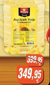 Happy Sweet Ayçiçek Yağı 4 Lt.