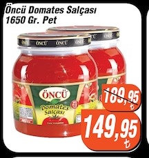 Öncü Domates Salçası 1650 Gr.