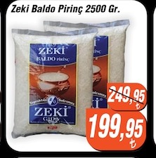 Zeki Baldo Pirinç 2500 Gr.