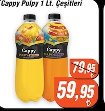 Cappy Pulpy 1 Lt. Cesitleri