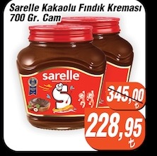 Sarelle Kakaolu Findik Kremasi 700 Gr. Cam