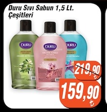 Duru Sıvı Sabun 1,5 Lt. Çeşitleri